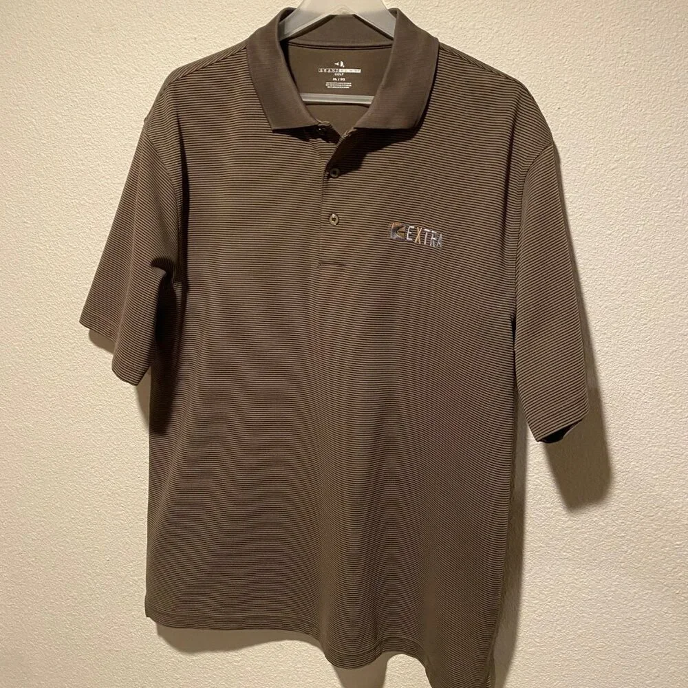 Grand Slam Golf‎ Men's XL Ribbed Brown Polo Shirt - Embroidered Logo